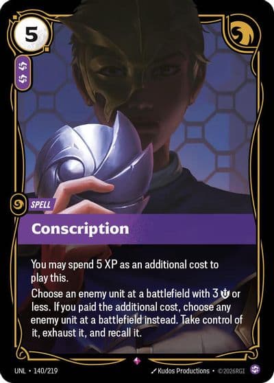 Conscription Unleashed Riftbound card