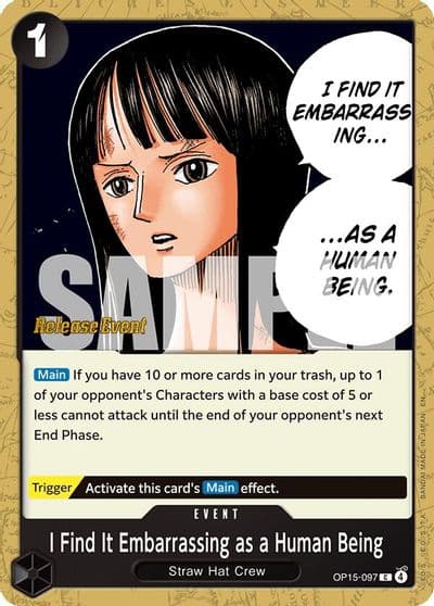 I Find It Embarrassing as a Human Being Adventure on Kami's Island Release Event Cards One Piece card