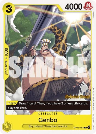 Genbo Adventure on Kami's Island Release Event Cards One Piece card