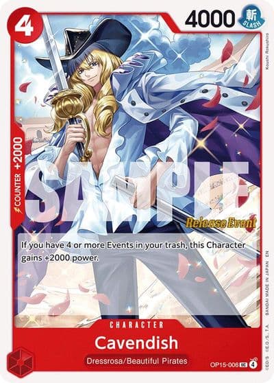 Cavendish Adventure on Kami's Island Release Event Cards One Piece card