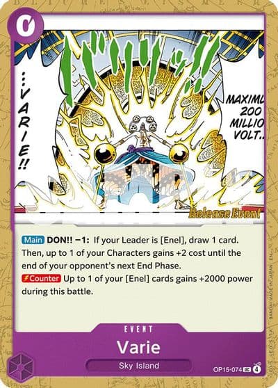 Varie Adventure on Kami's Island Release Event Cards One Piece card