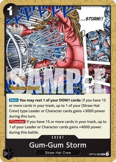 Gum Gum Storm Adventure on Kami's Island Release Event Cards One Piece card