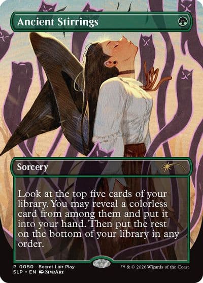 Ancient Stirrings Secret Lair Showdown Magic card
