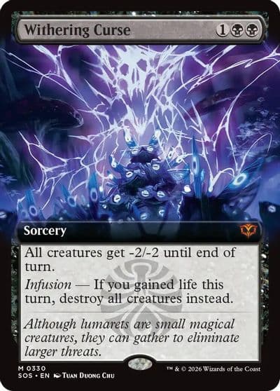 Withering Curse Extended Art Secrets of Strixhaven Magic card