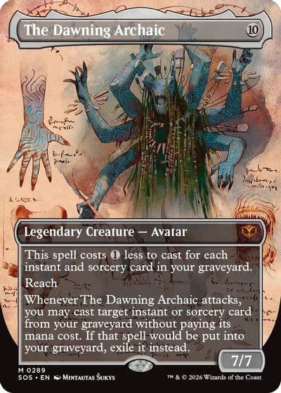 The Dawning Archaic Borderless Secrets of Strixhaven Magic card