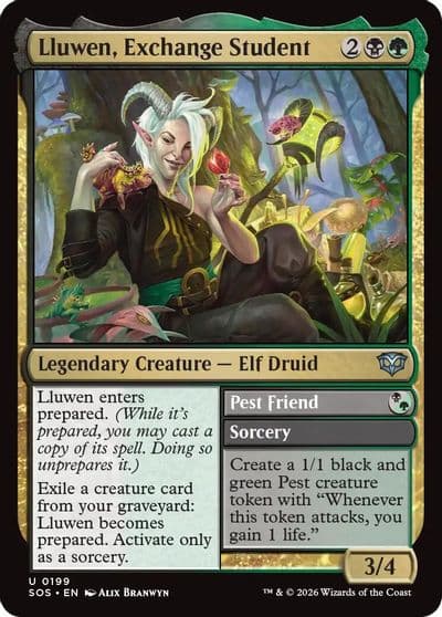 Lluwen Exchange Student Secrets of Strixhaven Magic card