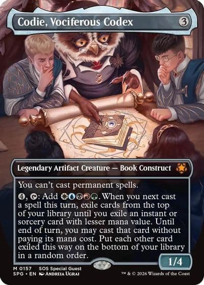 Codie Vociferous Codex Borderless Special Guests Magic card