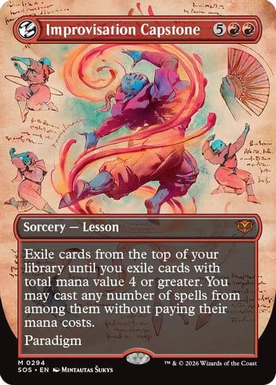 Improvisation Capstone Borderless Secrets of Strixhaven Magic card