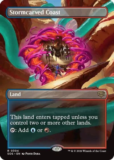 Stormcarved Coast Borderless Secrets of Strixhaven Magic card