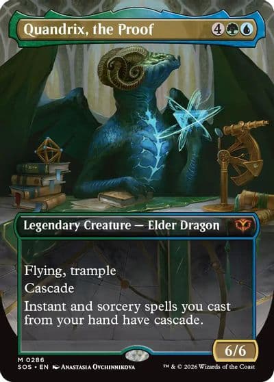 Quandrix the Proof Borderless Secrets of Strixhaven Magic card