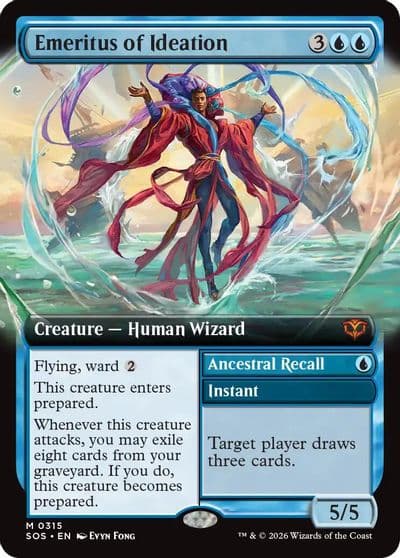 Emeritus of Ideation Extended Art Secrets of Strixhaven Magic card
