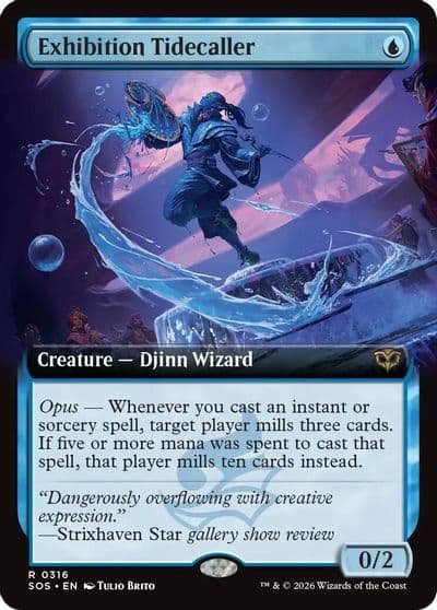 Exhibition Tidecaller Extended Art Secrets of Strixhaven Magic card