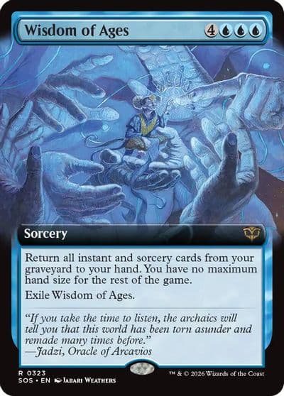 Wisdom of Ages Extended Art Secrets of Strixhaven Magic card