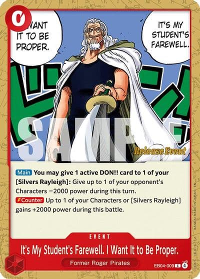 Its My Students Farewell I Want It to Be Proper Adventure on Kami's Island Release Event Cards One Piece card