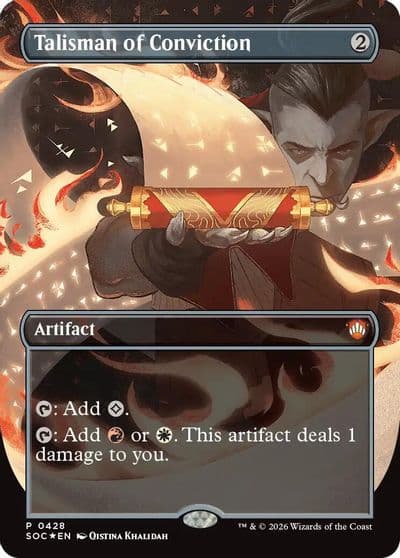 Talisman of Conviction Borderless Commander: Secrets of Strixhaven Magic card