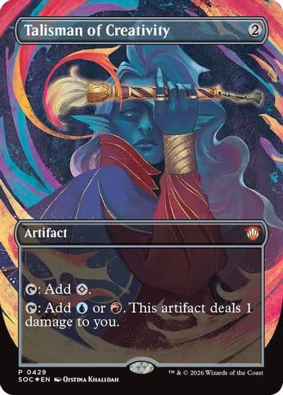 Talisman of Creativity Borderless Commander: Secrets of Strixhaven Magic card