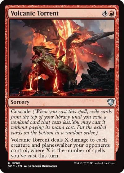 Volcanic Torrent Commander: Secrets of Strixhaven Magic card