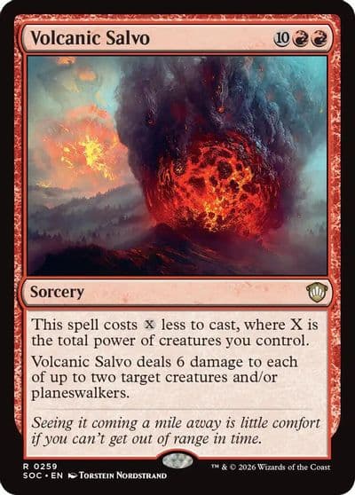 Volcanic Salvo Commander: Secrets of Strixhaven Magic card