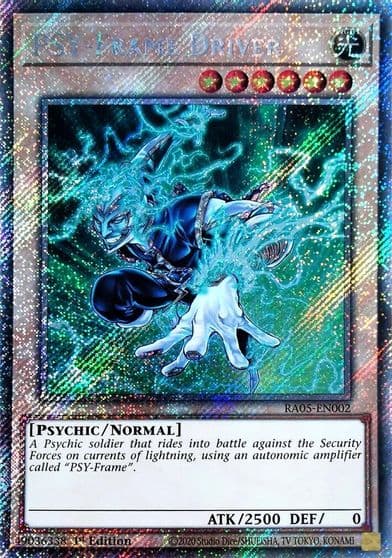 PSY Frame Driver Platinum Secret Rare Rarity Collection 5 Yu-Gi-Oh! card