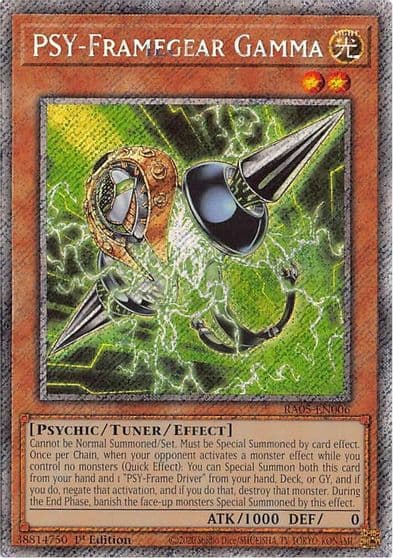 PSY Framegear Gamma Platinum Secret Rare Rarity Collection 5 Yu-Gi-Oh! card