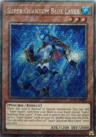 Super Quantum Blue Layer Platinum Secret Rare Rarity Collection 5 Yu-Gi-Oh! card