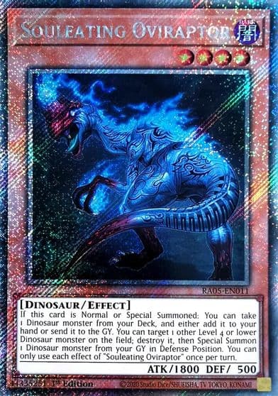 Souleating Oviraptor Platinum Secret Rare Rarity Collection 5 Yu-Gi-Oh! card