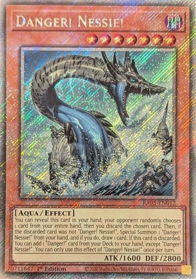 Danger Nessie Platinum Secret Rare Rarity Collection 5 Yu-Gi-Oh! card