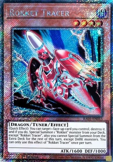 Rokket Tracer Platinum Secret Rare Rarity Collection 5 Yu-Gi-Oh! card