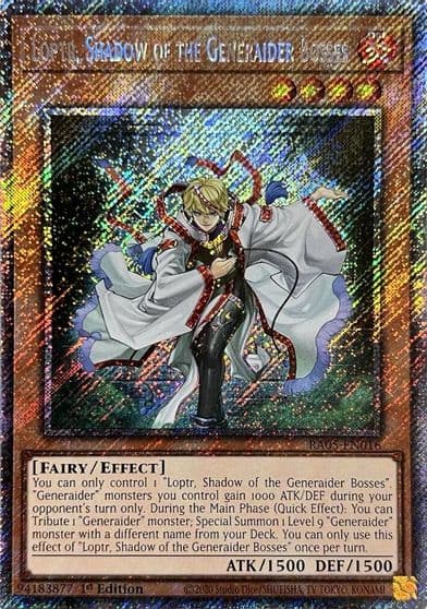 Loptr Shadow of the Generaider Bosses Platinum Secret Rare Rarity Collection 5 Yu-Gi-Oh! card