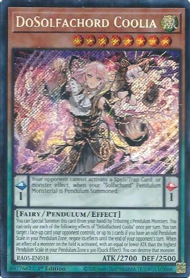 DoSolfachord Coolia Secret Rare Rarity Collection 5 Yu-Gi-Oh! card