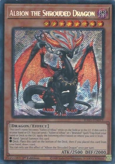 Albion the Shrouded Dragon Secret Rare Rarity Collection 5 Yu-Gi-Oh! card