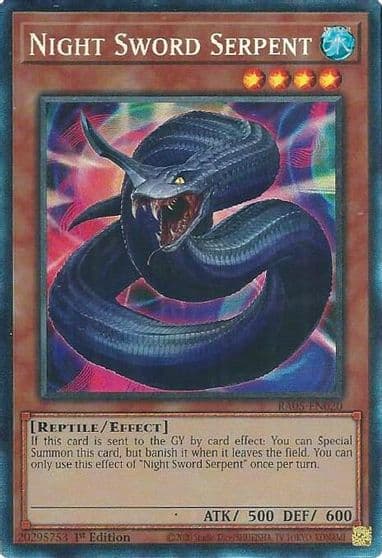 Night Sword Serpent Collectors Rare Rarity Collection 5 Yu-Gi-Oh! card