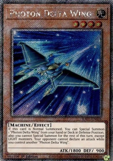Photon Delta Wing Platinum Secret Rare Rarity Collection 5 Yu-Gi-Oh! card