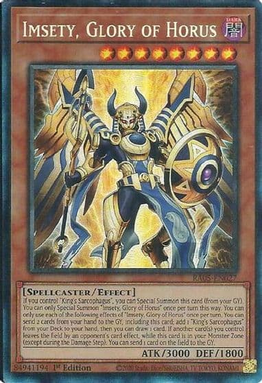 Imsety Glory of Horus Collectors Rare Rarity Collection 5 Yu-Gi-Oh! card