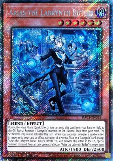 Arias the Labrynth Butler Platinum Secret Rare Rarity Collection 5 Yu-Gi-Oh! card
