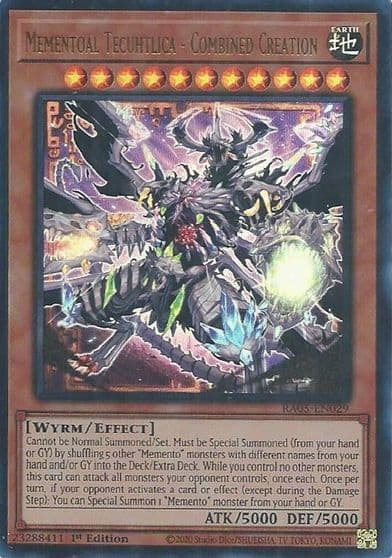 Mementoal Tecuhtlica Combined Creation Ultra Rare Rarity Collection 5 Yu-Gi-Oh! card