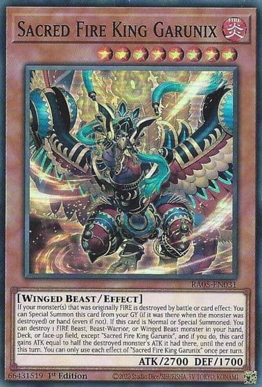 Sacred Fire King Garunix Rarity Collection 5 Yu-Gi-Oh! card