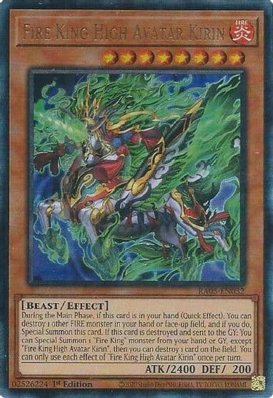Fire King High Avatar Kirin Ultimate Rare Rarity Collection 5 Yu-Gi-Oh! card