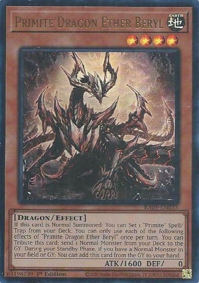 Primite Dragon Ether Beryl Ultra Rare Rarity Collection 5 Yu-Gi-Oh! card