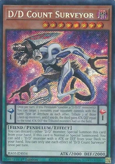 D D Count Surveyor Secret Rare Rarity Collection 5 Yu-Gi-Oh! card