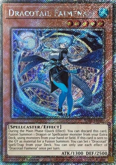 Dracotail Faimena Platinum Secret Rare Rarity Collection 5 Yu-Gi-Oh! card