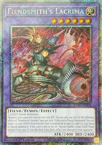 Fiendsmiths Lacrima Platinum Secret Rare Rarity Collection 5 Yu-Gi-Oh! card