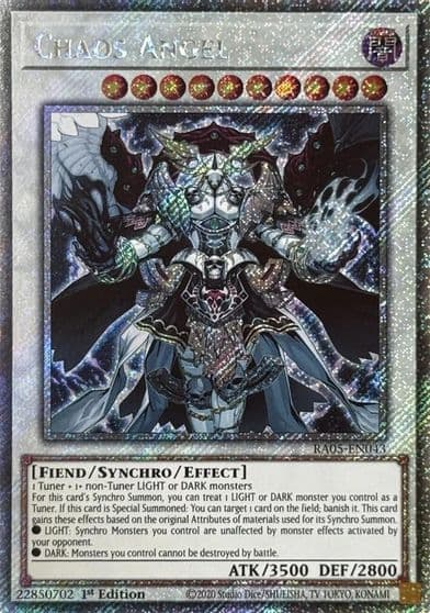 Chaos Angel Platinum Secret Rare Rarity Collection 5 Yu-Gi-Oh! card