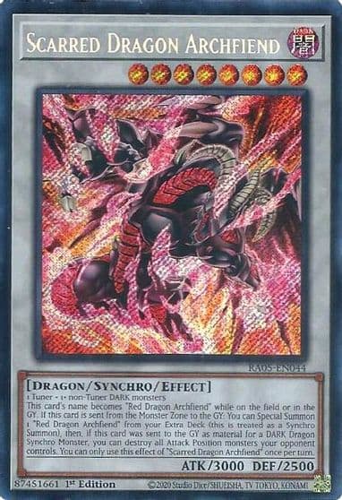 Scarred Dragon Archfiend Secret Rare Rarity Collection 5 Yu-Gi-Oh! card