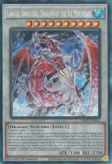 Lancea Ancestral Dragon of the Ice Mountain Collectors Rare Rarity Collection 5 Yu-Gi-Oh! card