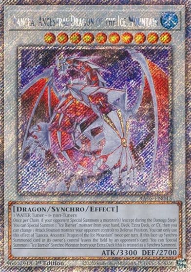Lancea Ancestral Dragon of the Ice Mountain Platinum Secret Rare Rarity Collection 5 Yu-Gi-Oh! card