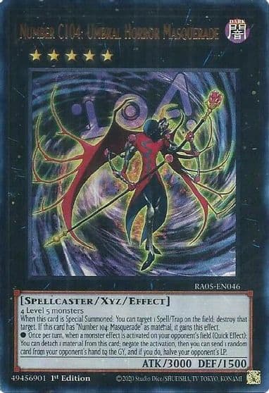 Number C104 Umbral Horror Masquerade Ultra Rare Rarity Collection 5 Yu-Gi-Oh! card