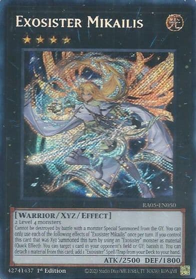 Exosister Mikailis Secret Rare Rarity Collection 5 Yu-Gi-Oh! card