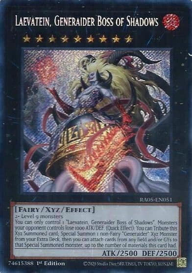 Laevatein Generaider Boss of Shadows Secret Rare Rarity Collection 5 Yu-Gi-Oh! card
