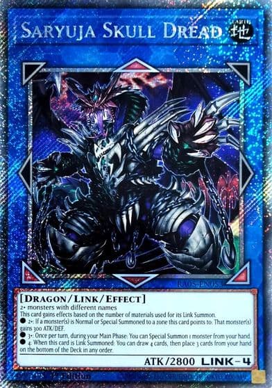 Saryuja Skull Dread Platinum Secret Rare Rarity Collection 5 Yu-Gi-Oh! card